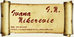 Ivana Mikerević vizit kartica